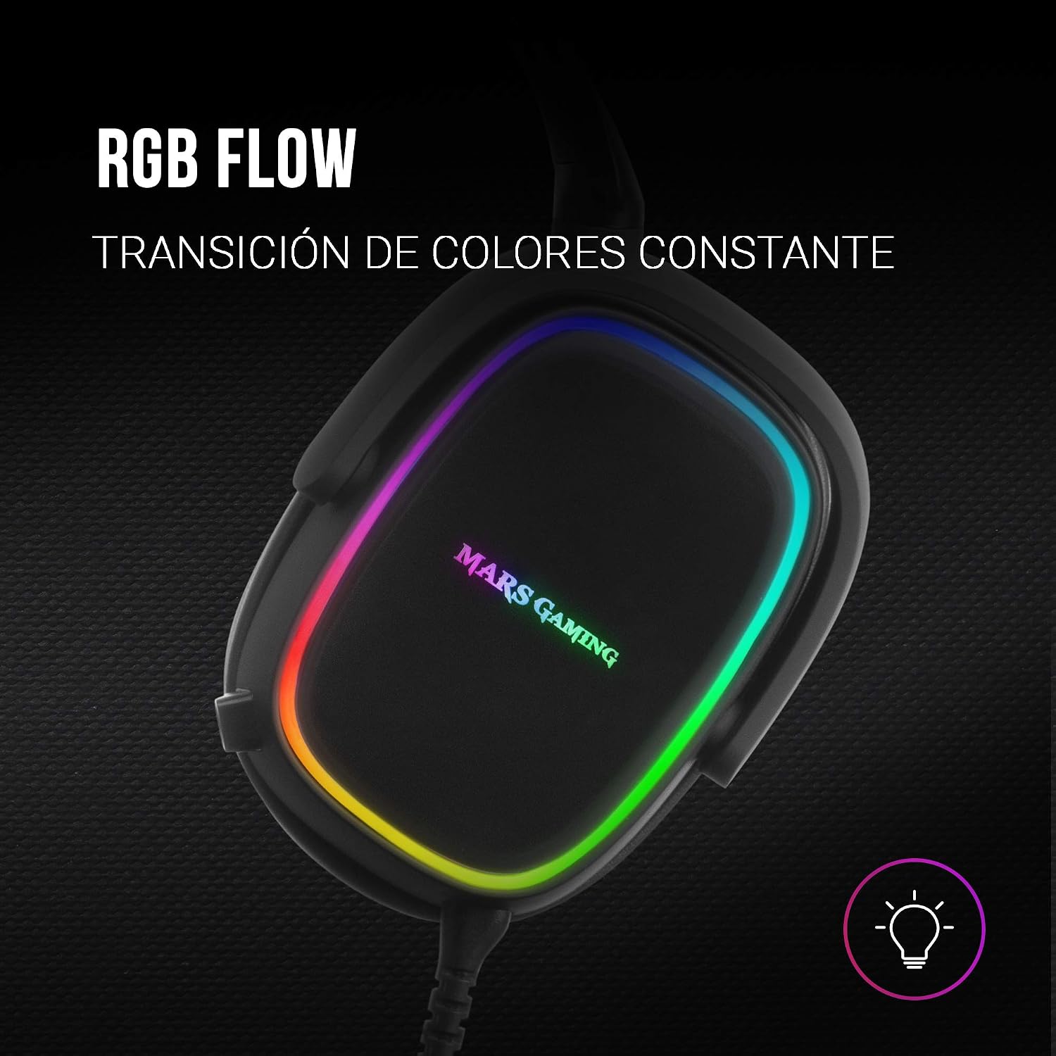Mars Gaming MHAX Black, RGB Gaming Headset, Detachable Microphone, HiFi, Cross Platform Compatibility, Large - Image 5