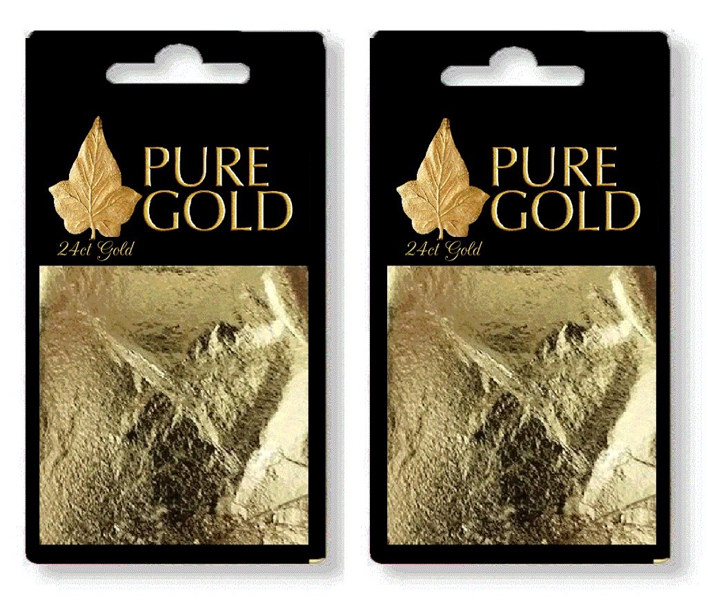 Imitation 24CT Gold Leaf Sheets on base - 20 Sheets