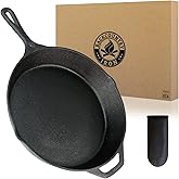 Backcountry Iron 12 Inch Round Large Pre-Seasoned Cast Iron Skillet