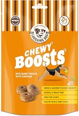 Laughing Dog Chewy Boosts 125g Chicken Ginger Dog Treats Training