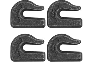 EYSOLD 4-Pack 3/8" Heavy Duty G70 Forged Weld-On Grab Hooks | Ideal for Chain Pulling, Lifting & Rigging | Weldable Utility Hooks for Car, Truck, SUV, RV, UTV, Tractor Loader Bucket & More