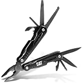 Cat 13-in-1 Multi-Tool with Black Anodized Aluminum Handles &ndash; Stainless Steel Blades, Pliers, Screwdrivers, Files &amp; Openers, Durable EDC Tool for Work, Outdoors and Automotive Use - 980021