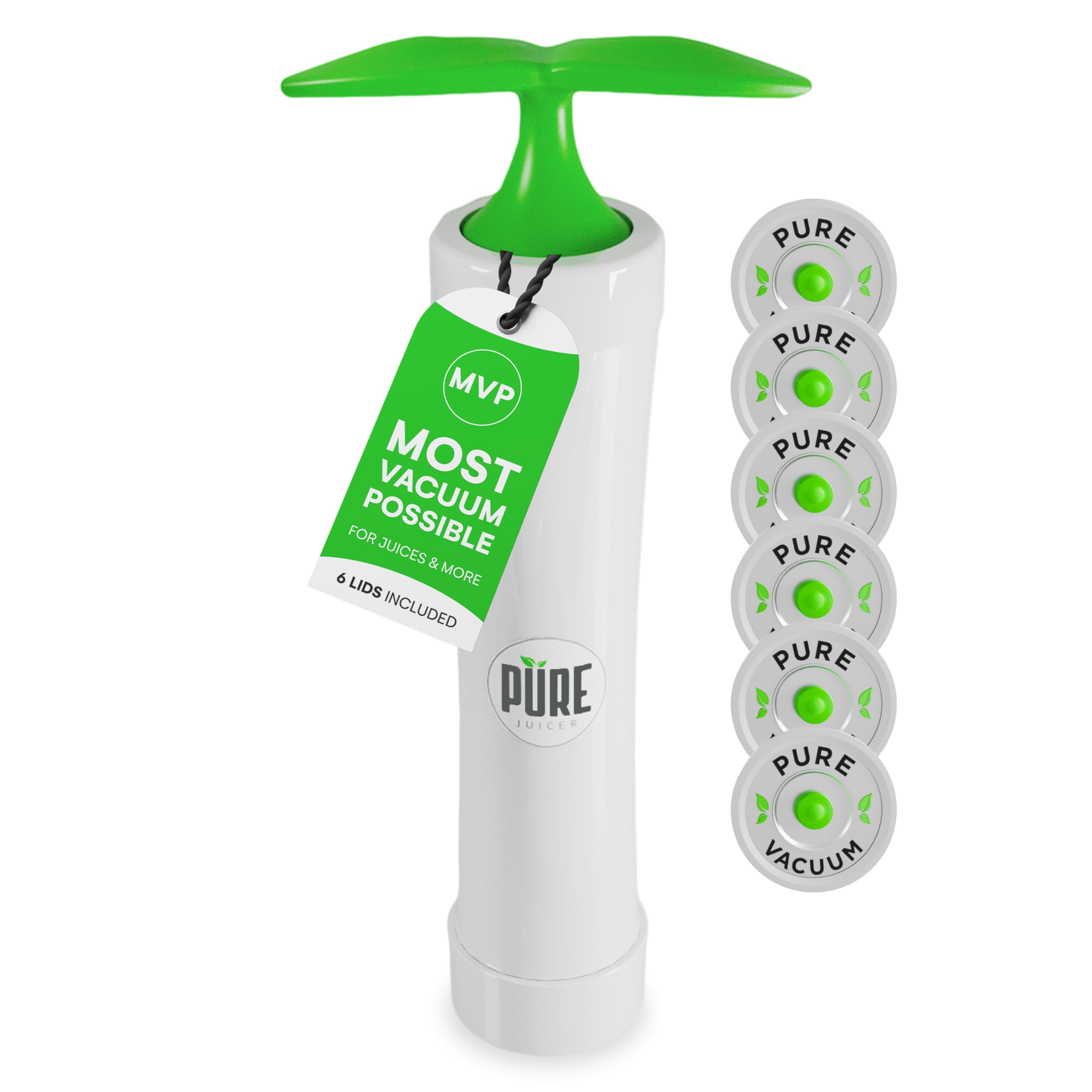 Photo 1 of PURE MVP Mason Jar Vacuum Sealer Kit | 3X Faster & 8X the Vacuum of Electric | Premium Handheld High-Suction Vacuum Sealer for Jars | Perfect Seal for Juice, Smoothies, Food for Maximum Freshness