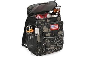 ATRIPACK Tactical Backpack Cooler, 25L Cooler Backpack Insulated Leak-Proof, Heavy Duty Large Lunch Backpack, Waterproof Ice Chest Backpack for Men Women Adults Work Daytrip Camping Beach Hiking Accessories