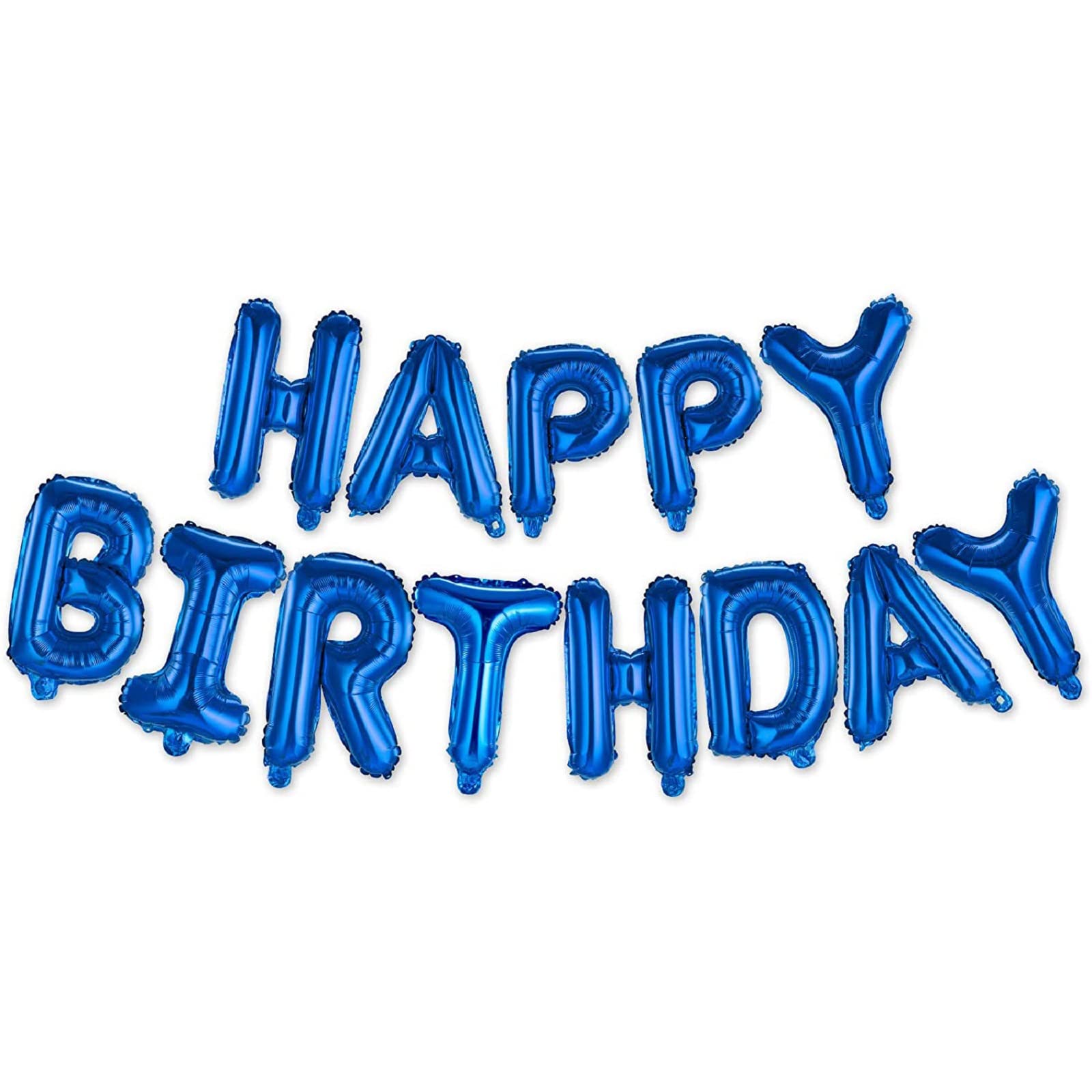 Photo 1 of Happy Birthday Balloon Banner | 16 Inch 3D Letter Aluminum Foil Inflatable Letter Kit | Party Decor & Event Supplies