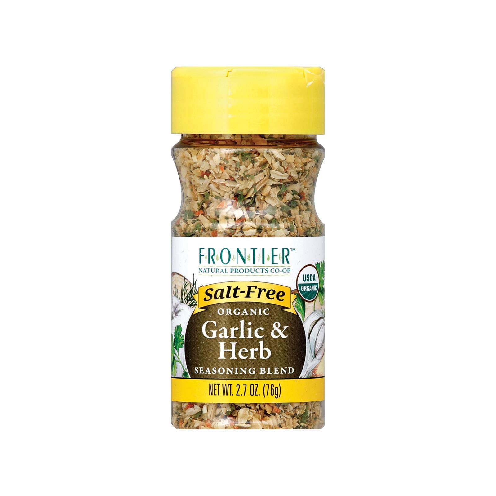Frontier Herb Organic Salt Free Garlic and Herb Seasoning, 2.7 Ounce - 6 per case.