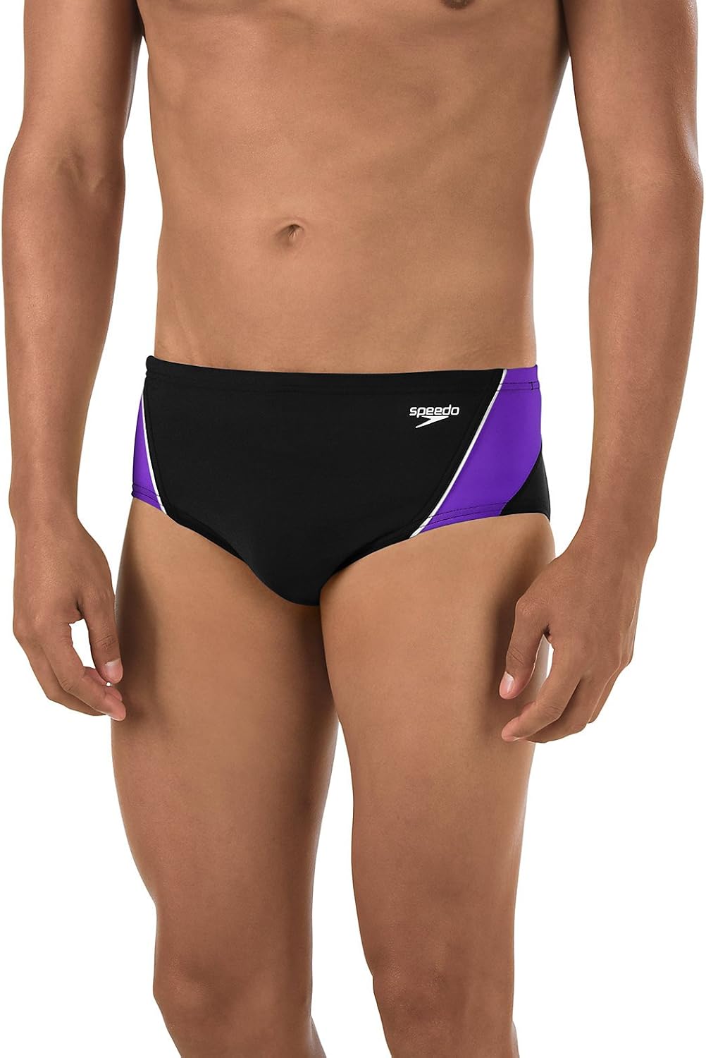 Speedo Men's Swimsuit Brief Endurance+ Splice Team Colors-Discontinued : Clothing