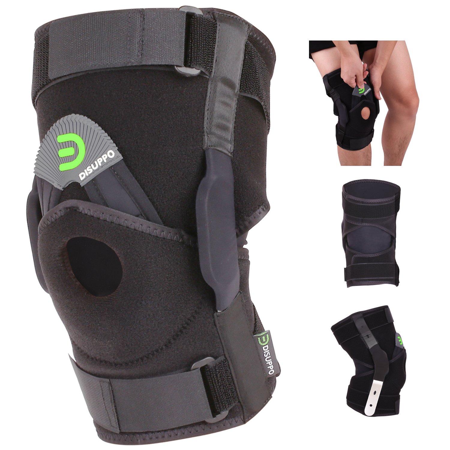 Dual Hinged Knee Brace Open Stabilized Patella Adjustable