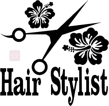 Isee 360 Wall Sticker Hair Stylist Sicssors And Flower For Window