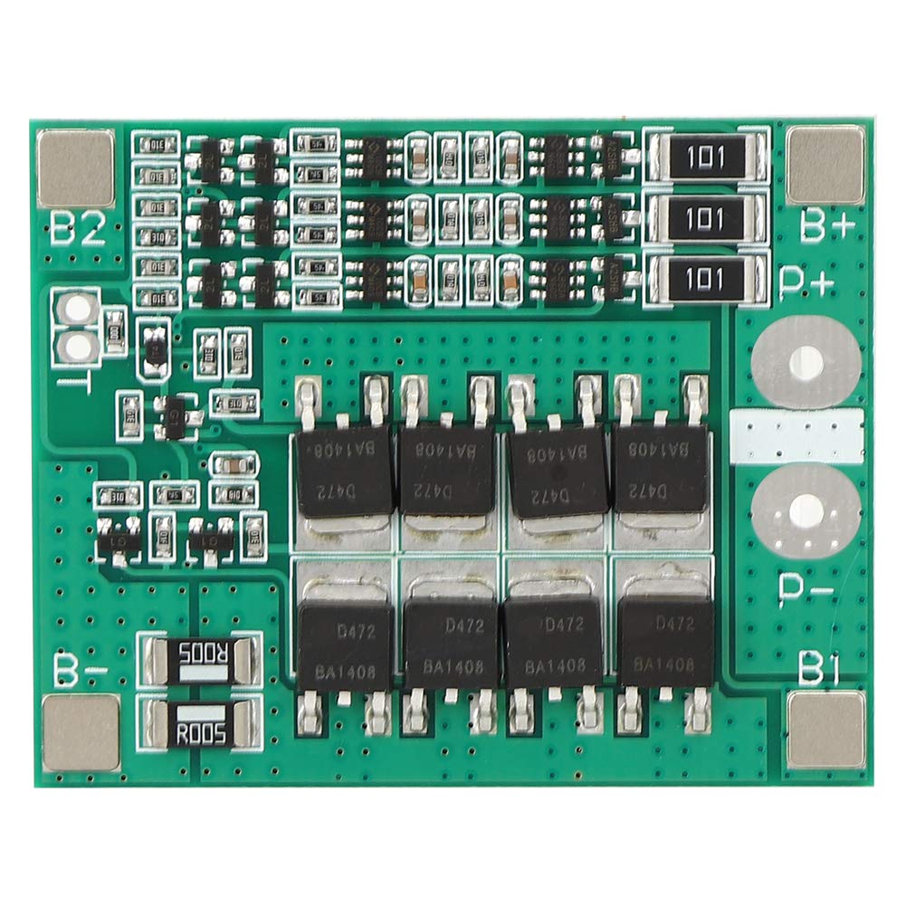 Kafuty 12V 40A Battery Charger, Lithium Battery Protection Board with Intelligent IC Management Module, Balance Charging BMS PCB Board, 3S, Thickened Aluminum Fin