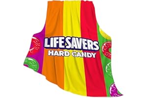 SCENTICORNS Life Savers Candy Throw Blanket | Soft Plush Blanket for Couch, Bed & Sofa | Fun Novelty Gift for Candy Lovers
