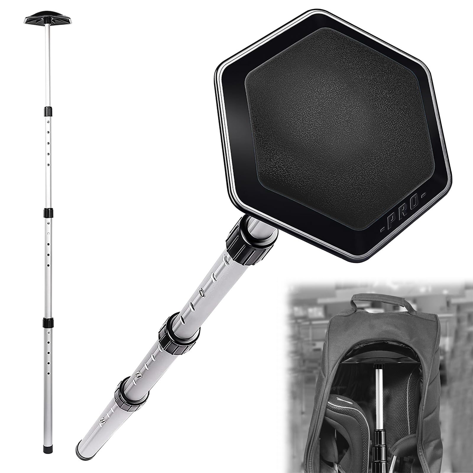 AMRTA Adjustable Golf Travel Bag Support Rod Length 25-52inch Golf Club Arm Stiff Alloy Rod for Golf Bag, Golf Support Cover Stick Bag Protective Golf Bag Support Frame (Grey 20-53")