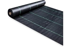 SEKKVY 4ft x 150ft Heavy Duty Landscape Fabric, Weed Control Ground Cover Garden Weed Barrier Gardening Mat, Ground Cover for Yard, Flower Bed, Garden Stakes