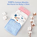 Maliton 6 Pack Muslin Burp Cloths 50x25cm 100% Cotton Baby Sets view 4