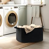 TIMEYARD Large Laundry Basket 65L Rope Storage Black 55x38x30 cm view 5