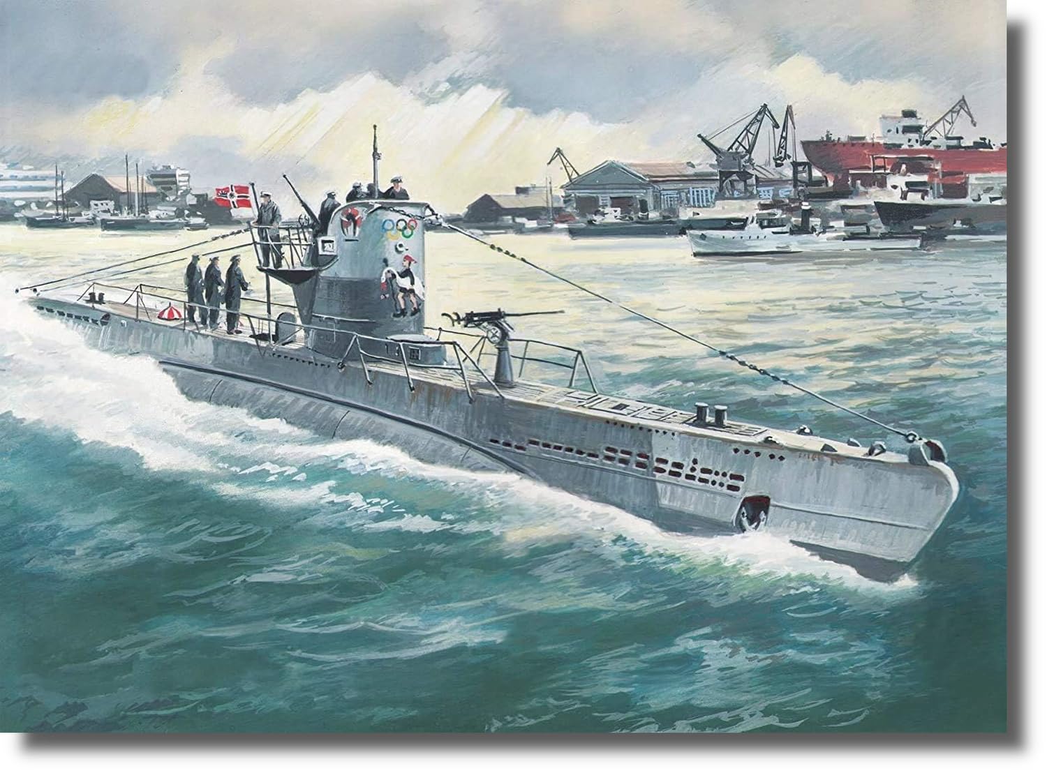 ICM S.010 1:144-U-Boat Type IIB (1943), German Submarine, 29.64 x 2.82 x 5.97 cm
