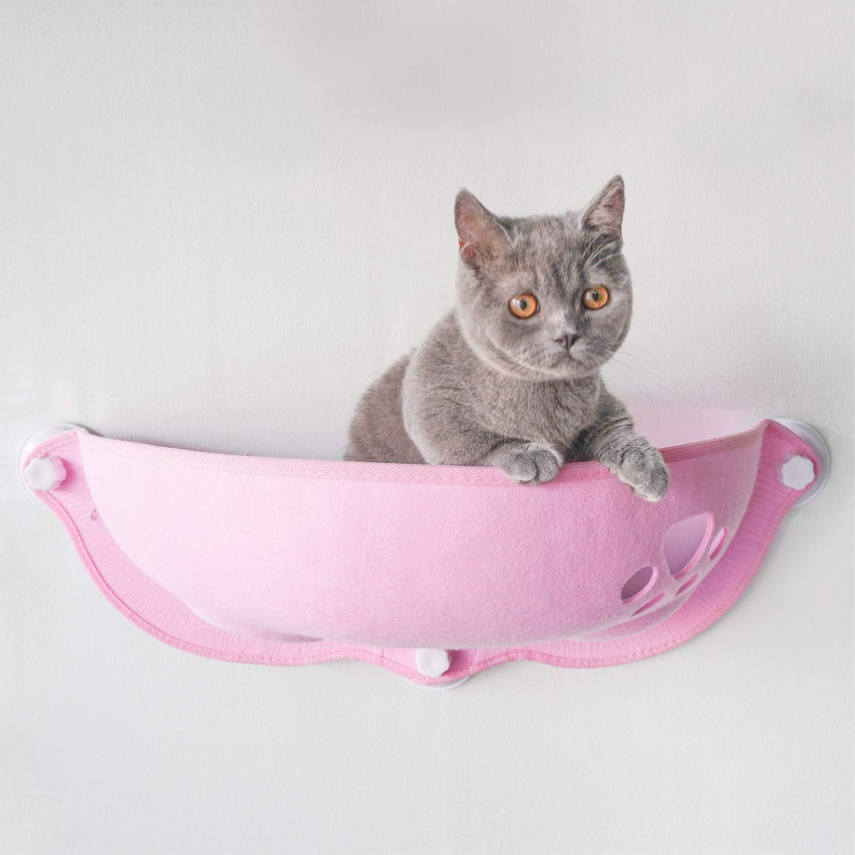 JLFAIRY Suction Cup Felt Nest Pet Nest Car Glass Cat Wall Balcony Pet Hammock Cat Litter