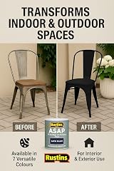 RUSTINS ASAP Paint Grey 1 L Quick-Drying Low Odour Interior Wood Metal view 4