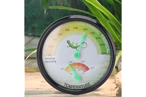 MIRIAM SONG High Accuracy Thermometer Hygrometer Dial - Indoor Humidity Gauge & Temperature Indicator for Reptile Pet Care