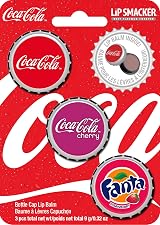 Lip Smacker Coca-Cola Set 3 Flavoured Lip Balms Classic Cherry Fanta Strawberry view 1