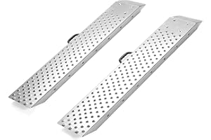 Trimate Loading Ramp (2pk),1000 lb. Capacity, 4 Feet Steel Ramp Set for Trucks, Riding Mower, Motorcycles, Trailers, ATV/UTV, etc. 4ft Long and 8-3/4" Width