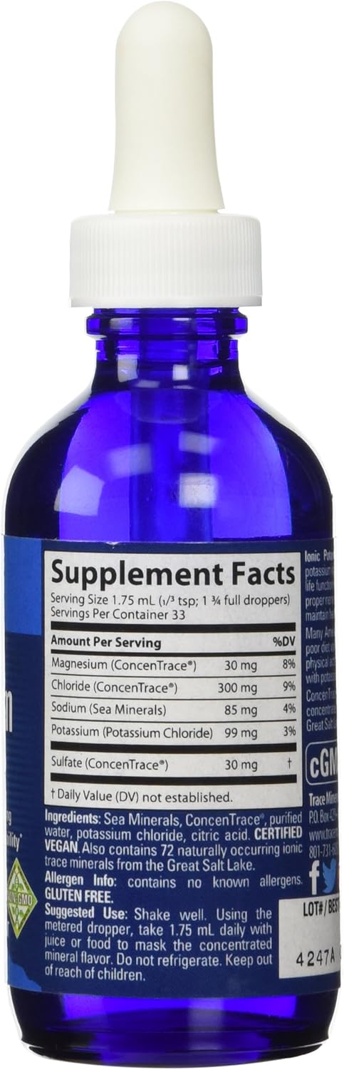 Trace Minerals Research Liquid Ionic Potassium Supplement, 2 Ounce: Health & Personal Care