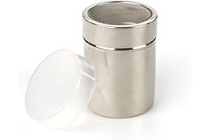 RSVP International Endurance Kitchen Shaker Collection Dishwasher Safe, Fine Mesh, Stainless Steel