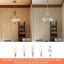 Majhoiw Crystal Chandeliers for Dining Room, Round