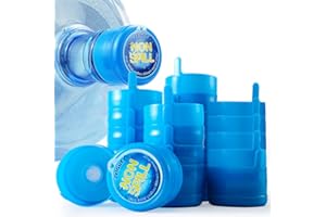 JVIGUE 3 & 5 Gallon Water Jug Cap Replacement Non Spill Bottle Caps Anti Splash Peel Pack of 20