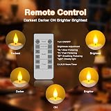SoulBay Rechargeable Tea Lights 6 Pack with Remote Timer USB-C Candles view 4