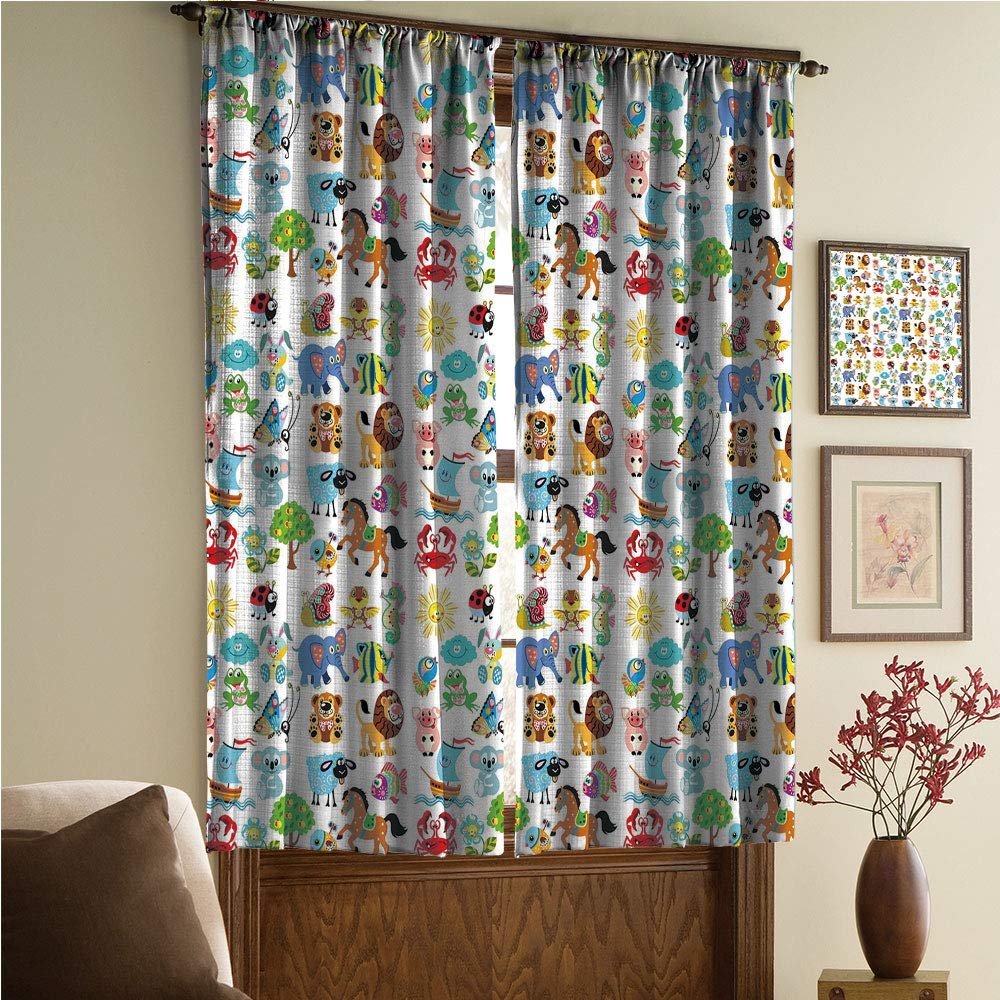 Amazon Com Window Curtains Colorful Apartment Picture For