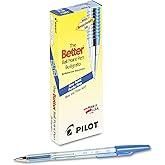 Pilot the Better Ballpoint Stick Pens, Fine Point, Blue Ink, Dozen Box -36011