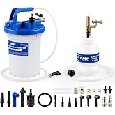 OMT 3L Vacuum Brake Bleeder Kit, 3.2 qt Pneumatic Brake Fluid Bleeder Kit | ABS Brake Fluid Extractor 1L Refilling Bottle 18 Adapters, One-Person Brake Bleed Fluid Pump Brake Bleeding Tools