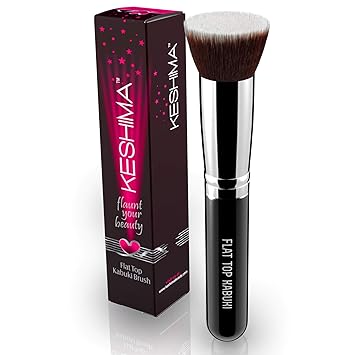 Amazon Com Flat Top Kabuki Foundation Brush By Keshima Premium