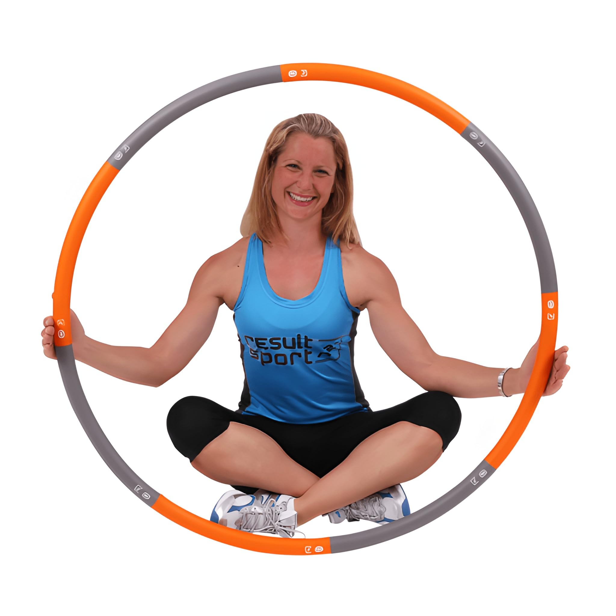 ResultSport UK - The Original Weighted Hula Hoop Foam Padded 1.5kg (3.3lbs) Fitness Exercise Hoop 100cm wide