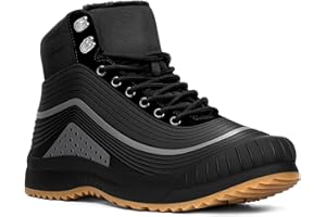 ulogu Snow Boots for Men Women丨Insulated Waterproof Fur Lined Booties丨Non Slip Lightweight Winter Shoes