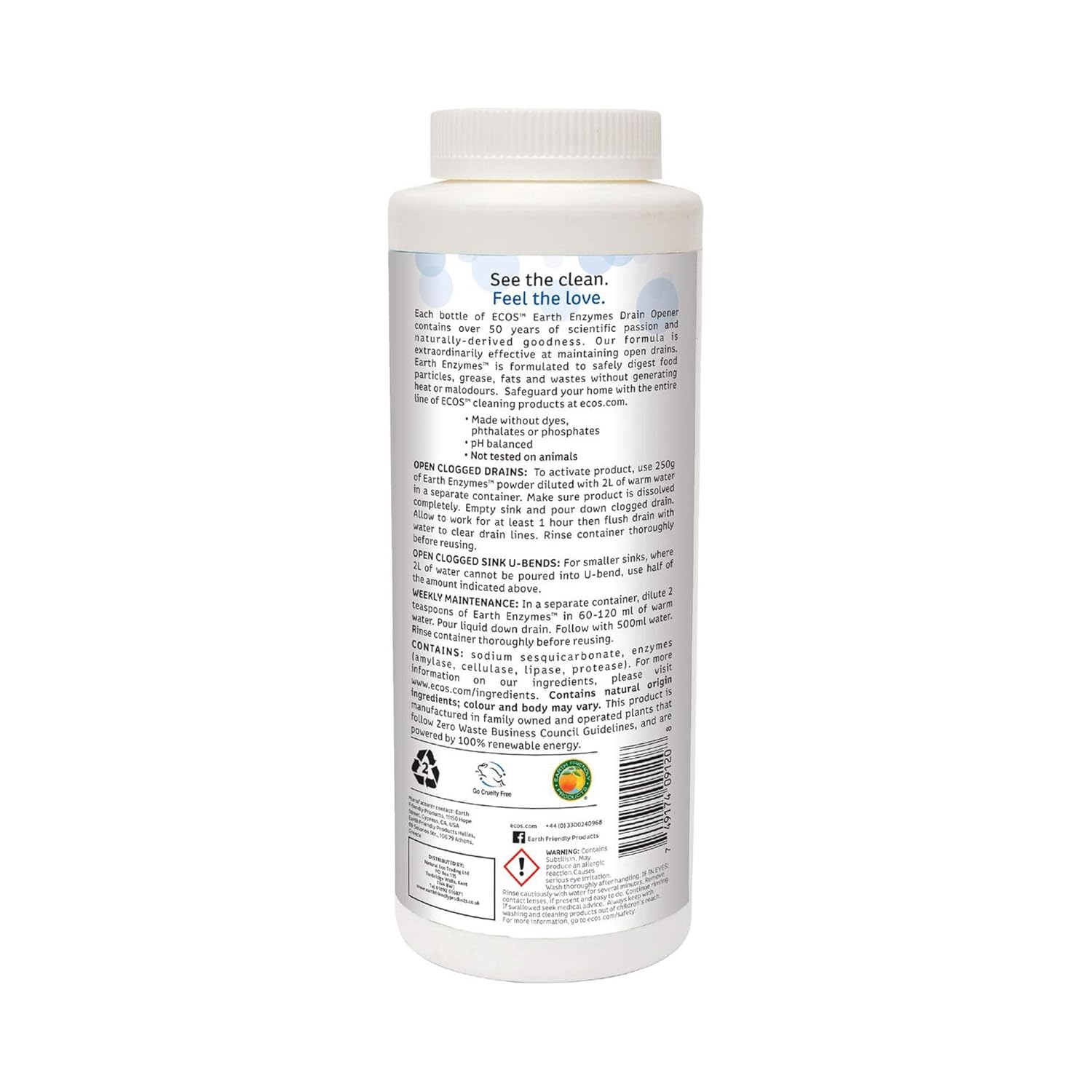 Earth Friendly Products Earth Enzymes Drain Cleaner 908g Amazon.co.uk