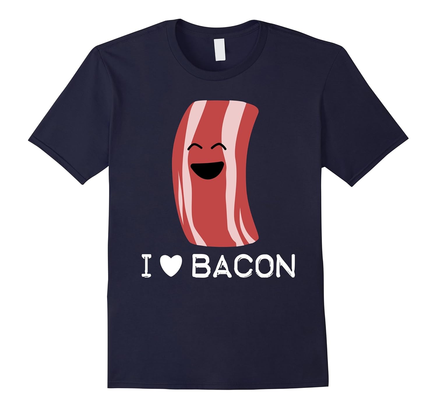 I Love Bacon Emoticon T-shirt Cool Gift-ANZ