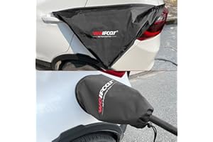 WOLFCAR EV Charger Cover, Waterproof EV Charging Port Cover Outdoor, Double-Sided, Rain Snow Sun UV All Weather Protection, M