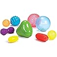 Edushape Sensory Balls for Baby - Assorted Baby Balls That Help Enhance Gross Motor Skills for Kids Aged 6 Months and Up - Set of 9 Vibrant Colorful & Unique Textured Balls for Baby