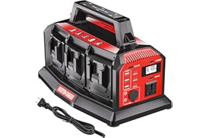 Adisipsoarin 1200W Power Inverter & 6A Rapid Charger for Milwaukee M18 18V Battery – 6-Port DC to AC 120V Converter, 3 USB-A + 3 USB-C, LED Light for Camping, Travel, Emergencies(Battery not included)