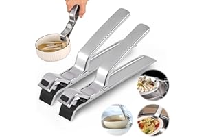 2026 New Hot Plate Gripper, Upgrade Hot Plate Gripper Tongs, Anti-Scald Stainless Steel Bowl Clip, Multi Angle Pan Clips Tool