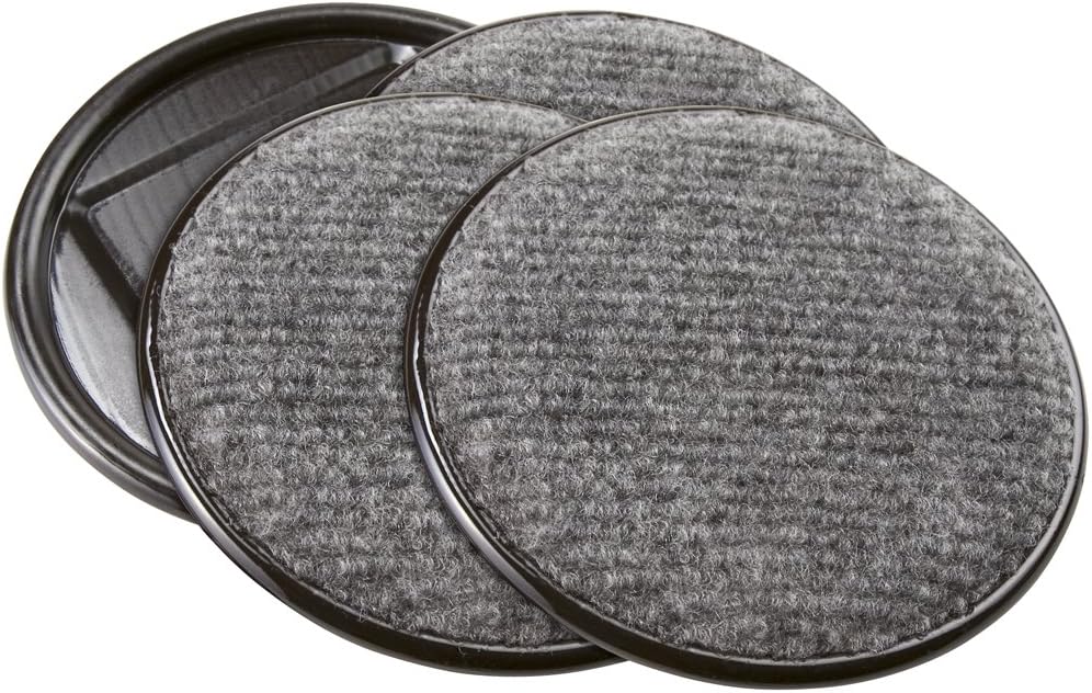 SoftTouch 4291895N Hard Surfaces (4 Piece), 1-5/8" Carpet Bottom Furniture Caster Cups Round to Protect Hardwood Floors, 1-5/8 Inch, Brown/Gray - Drinkware Cups With Saucers - 