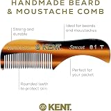 Kent A81T Beard Moustache Comb Fine Tooth 73mm Cellulose Acetate Pocket Grooming view 5