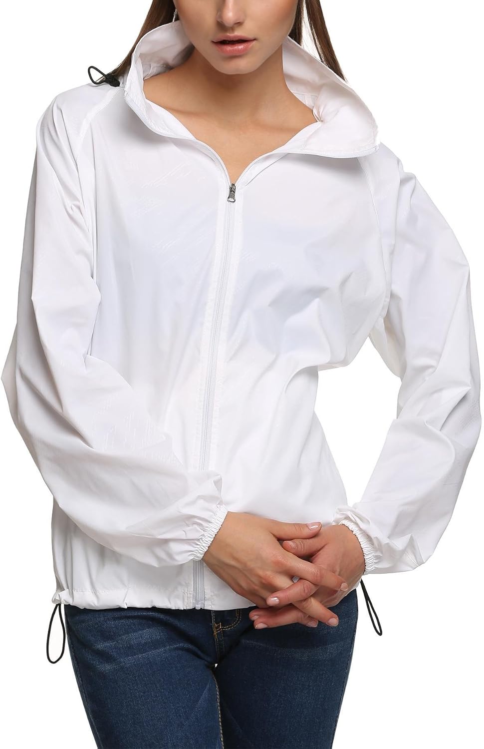 Zeagoo Veste de Pluie Femme Manteau Imperm?�able Pliable Capuche Manches Longues: Amazon.fr 