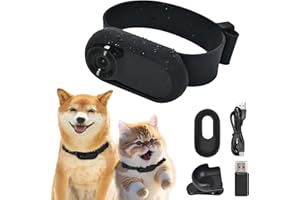 Lian.Ripple.Lian 1080p HD Cat Dog Pet Camera Collar with Video Recording Sports Camera Baby Monitor No WiFi Indoor/Outdoor All Activities Pet Supplies and Monitors Gift, Birthday Gift Black