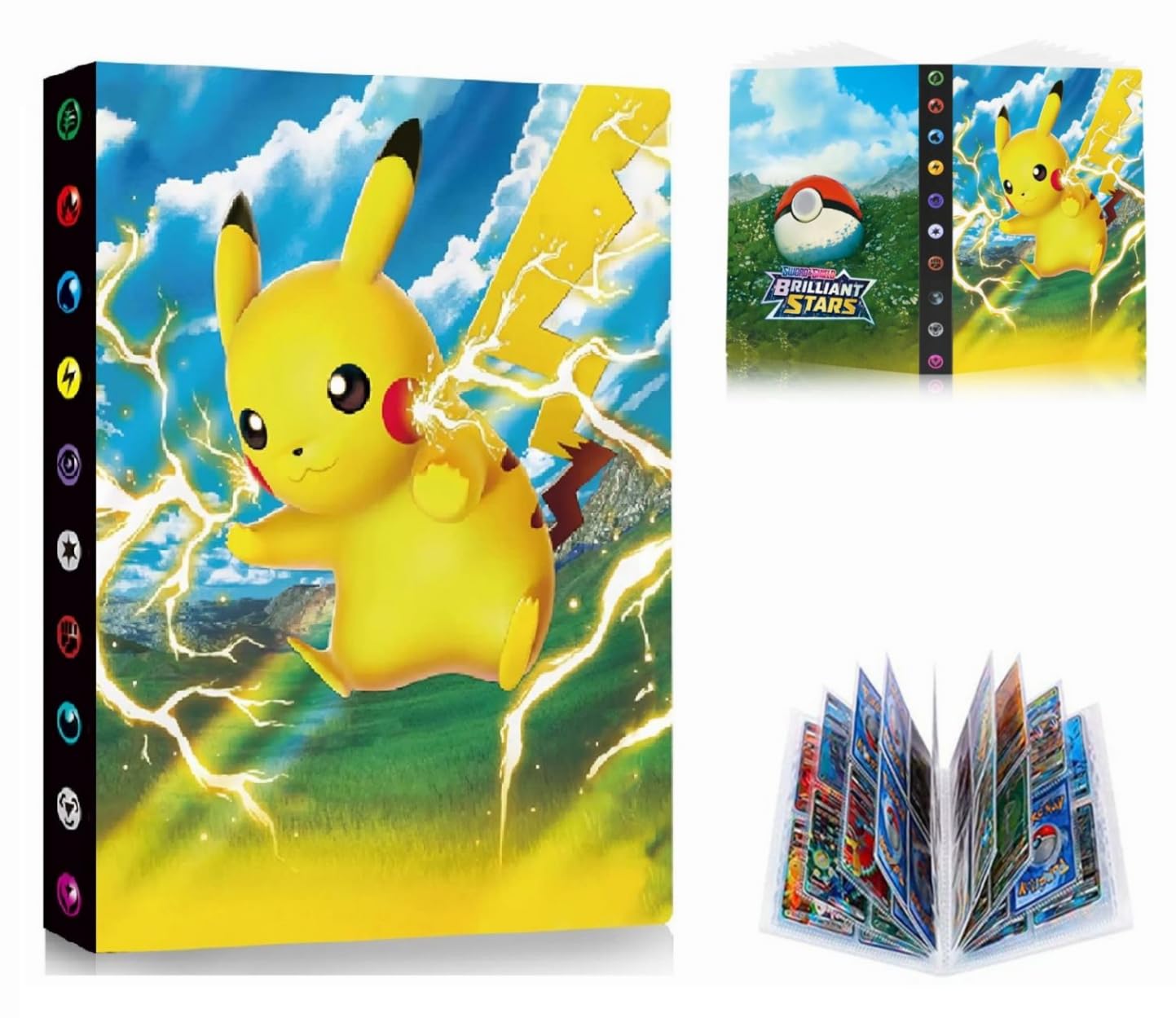 Card Binder for Pokemon, Card Holder Album 4 Pocket 240 Cards 30 Pages, Collectible Card Binder