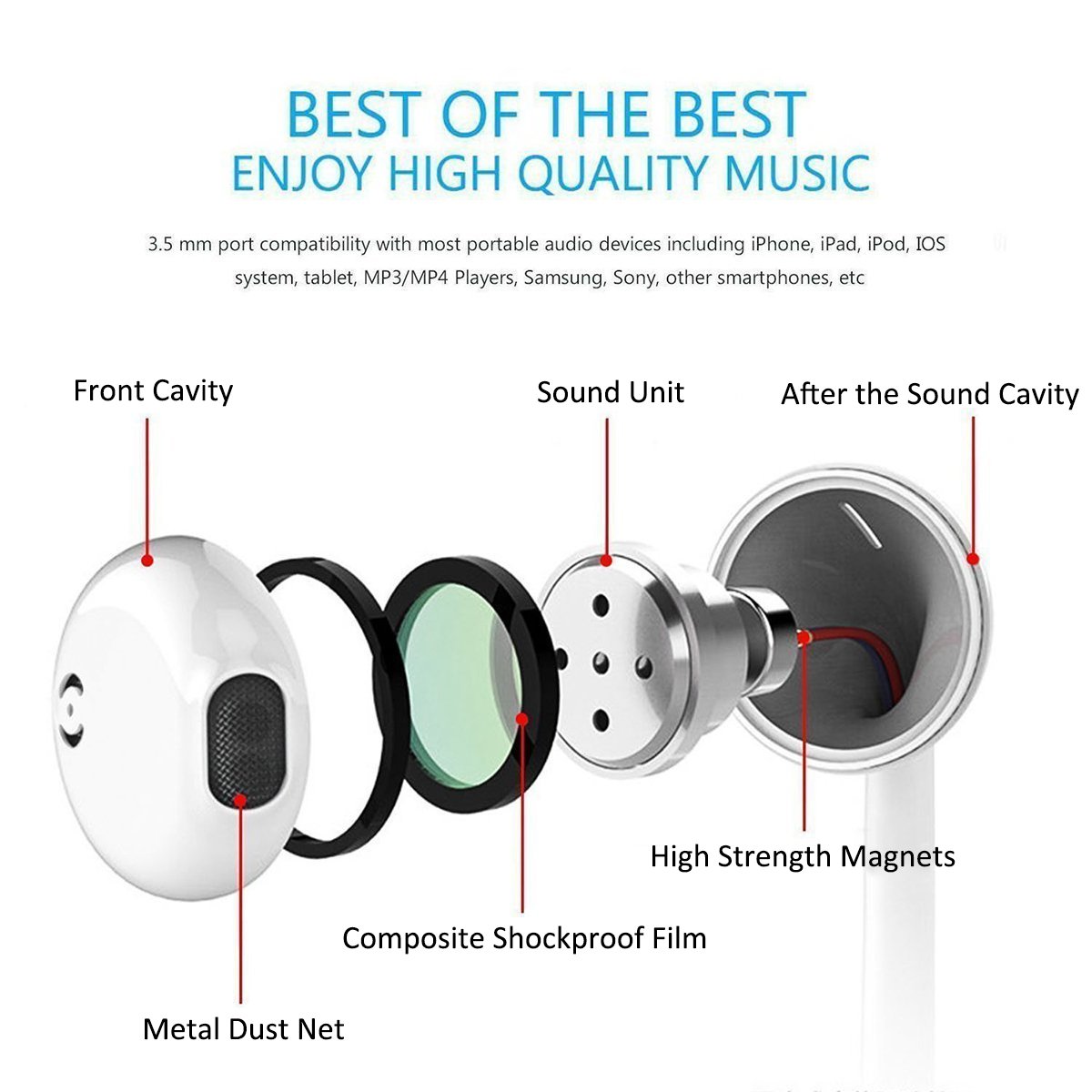 Lightning Earphones,with Microphone Earbuds Stereo Headphones and Noise