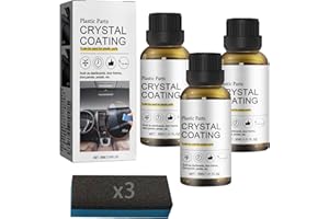 Bloderetu Crystal Coating for Car Plastic Parts, 2024 New Coating Agent for Automotive Plastics, Crystal Coating Plastic Restorer, Car Plastic Restorer, Restaurador de Plásticos para Auto (3 PCS)