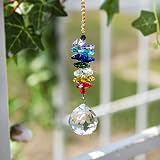 H&D Rainbow Sun Catcher Crystal Ball Prism Pendant for Home Decor